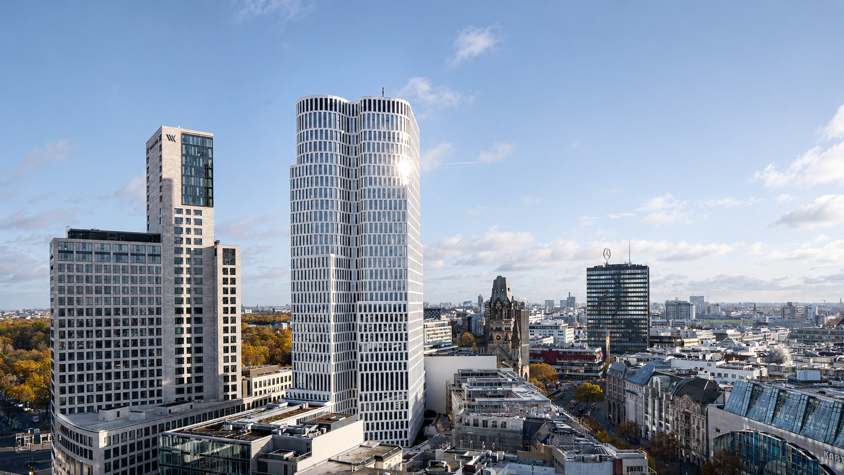 Upper West tower in the Berlin skyline